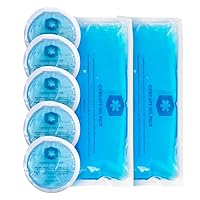 ICEWRAPS Mini/Small Round Reusable Soft Gel Ice Packs and 4
