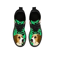 Artist Unknown Cute Beagle Double Side Print Boots for Women