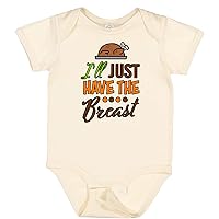 inktastic I'll Just Have the Breast with Turkey Illusration Baby Bodysuit