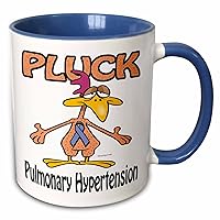 3dRose Chicken Pluck Pulmonary Hypertension Awareness Ribbon Cause Design - Mugs (mug_114870_6)