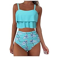 Women's Bikini Tops Strapless Tummy Control Bathing Suits for Women Shorts Plus Size Tankini for Women Bikinis