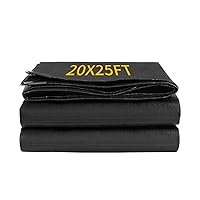 20X25FT Reinforced PE Pond Liner, 28Mil Thickness Pond Liners for Outdoor Ponds, Hemmed Edge with Buttonholes Liners for KOI/Fish, Duck Pond and Waterscape.