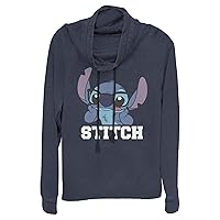 Disney Lilo Stitch Women's Long Sleeve Cowl Neck Pullover