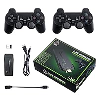 DDARKHORSE M8 Plus Quad-core TV Video Game Console，4K HD Built-in 10000+ Games PS Retro Games， with Game Controller for PS1 Gamepad, 64G/10000 Games, 64G/10000games