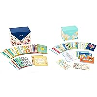 Hallmark All Occasion Handmade Boxed Set of Assorted Greeting Cards with Card Organizer(Pack of 24) & Pack of 24 Handmade Assorted Boxed Greeting Cards, Watercolor