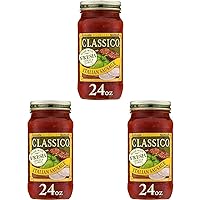 Classico Italian Sausage Spaghetti Pasta Sauce with Tomato, Peppers & Onions (24 oz Jar) (Pack of 3)