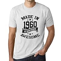Men's Graphic T-Shirt Made in 1960 64th Birthday Anniversary 64 Year Old Gift 1960 Vintage Eco-Friendly Short