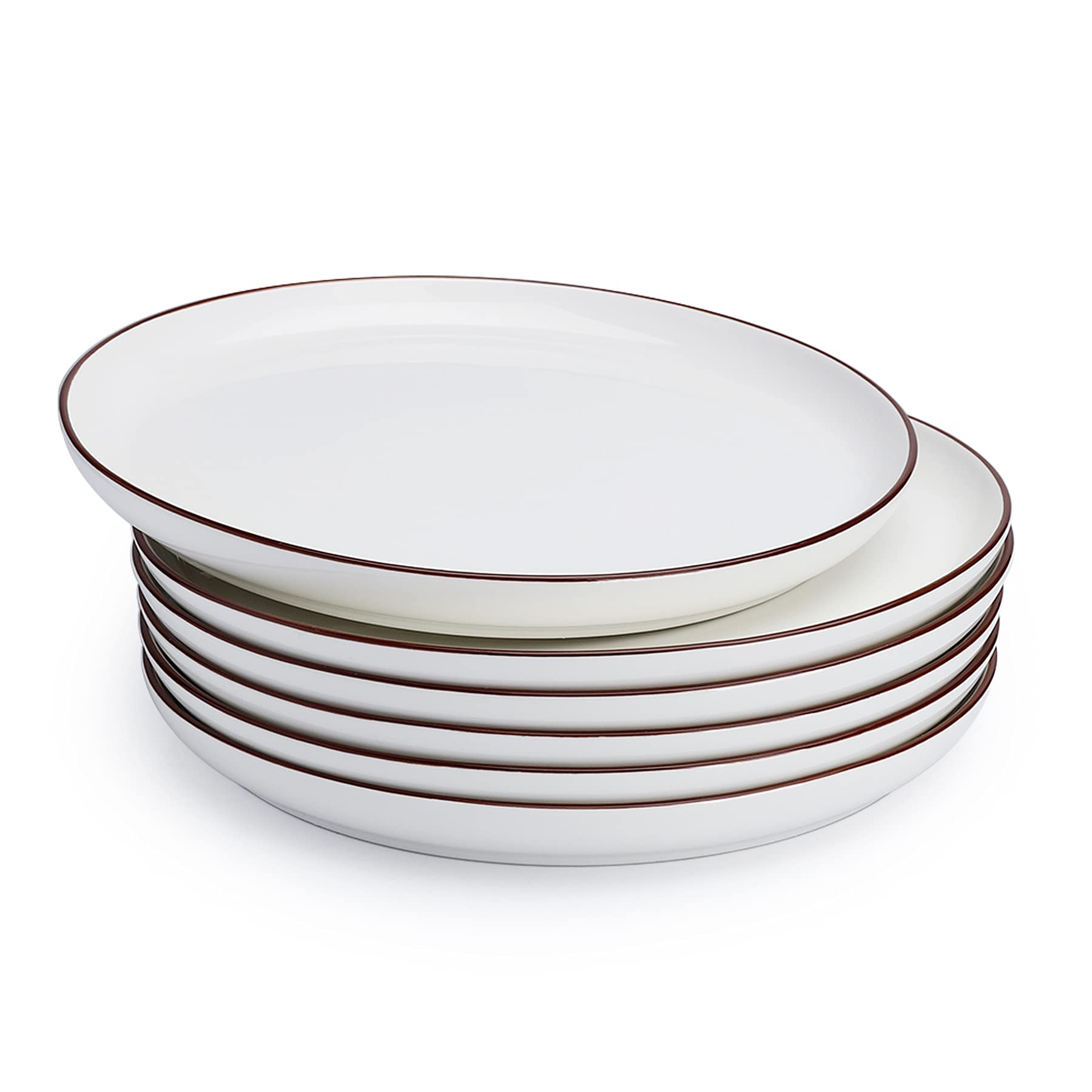 Sweese 164.001 Dinner Plates 10 Inches - Porcelain Salad Serving Dishes for Kitchen - Round Minimalist Design - Microwave Dishwasher Oven Safe Dinn...