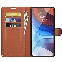 Sony Xperia 10 V Case, Premium PU Leather Magnetic Shockproof Book Stand Folio Flip Wallet Case Cover with Card Holder for Sony Xperia 10 V 5G Phone Case (Brown)