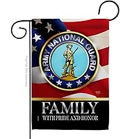Breeze Decor Army National Guard Family Garden Flag Armed Forces ANG United State American Military Veteran Retire Official House Banner Small Yard Gift Double-Sided, Made in USA