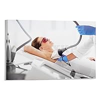IGDOXKP Spa Laser Poster Laser Hair Removal Body Care Poster Beauty Salon Poster (1) Canvas Painting Wall Art Poster for Bedroom Living Room Decor 36x24inch(90x60cm) Frame-style