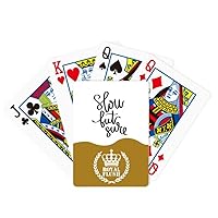 Slow But Sure Quote Art Deco Fashion Royal Flush Poker Playing Card Game