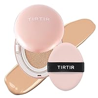 TIRTIR Mask Fit All Cover Pink Cushion Foundation | High Coverage, Semi-Matte Finish, Lightweight, Flawless, Corrects Redness, Korean Cushion, Pack of 1 (0.63 oz.), 23N Sand