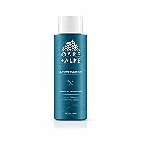 Oars + Alps Men's Moisturizing Body and Face Wash, Skin Care Infused with Vitamin E and Antioxidants, Sulfate Free, Fresh Ocean Splash, 1 Pack