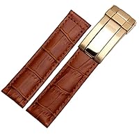 19mm/20mm Leather Band Strap bracelet Buckle Fit for Rolex Daytona Submariner watch