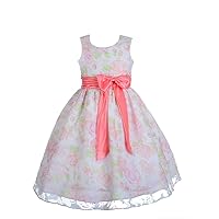 Dressy Daisy Girls' Floral Pattern Dress Flower Girl Pageant Summer Party Holiday