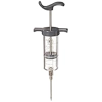 Outset Q120 Marinade Injector with Removable Needle, Stainless Steel and Plastic