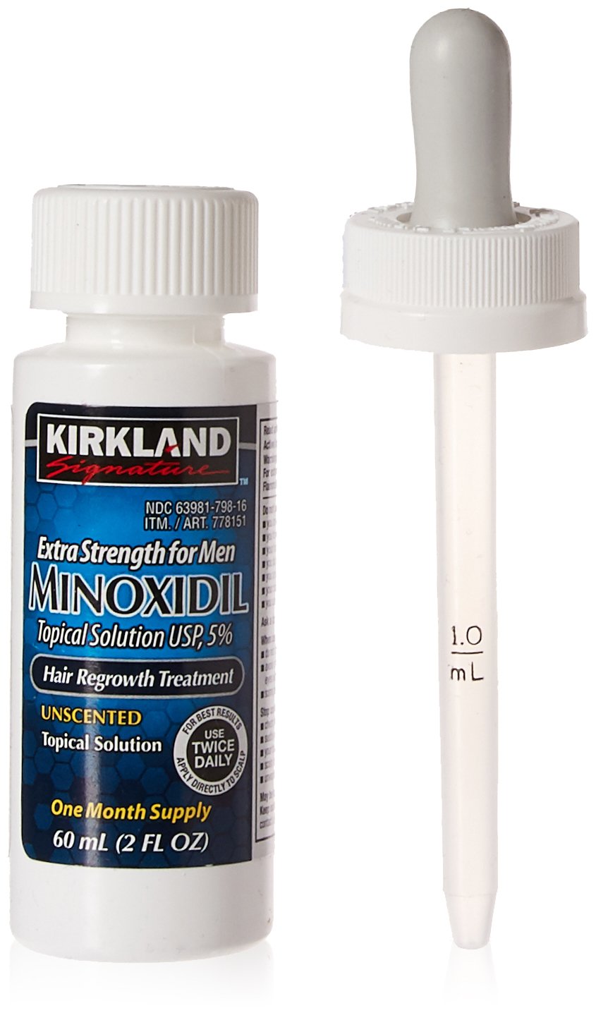 KIRKLAND Signature Minoxidil 5% Extra Strength Hair Regrowth For Men, 6 Month Supply, 2 Ounce Bottle, 6 Count