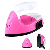 Naler Mini Craft Iron, Mini Heat Press, Heat Press Small Iron with Charging Base Accessories for Beads Patch Clothes DIY Shoes T-Shirts Heat Transfer Vinyl Projects