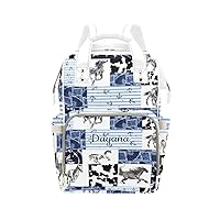 Cool Horse Anchor Stripe Patchwork Diaper Bags with Name Waterproof Mummy Backpack Nappy Nursing Baby Bags Gifts Tote Bag for Women