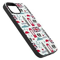 London Symbols and British Flag Phone Case Cover for iPhone 14 iPhone 14 Pro iPhone 14 Plus iPhone 14 Pro Max Dropproof Shockproof