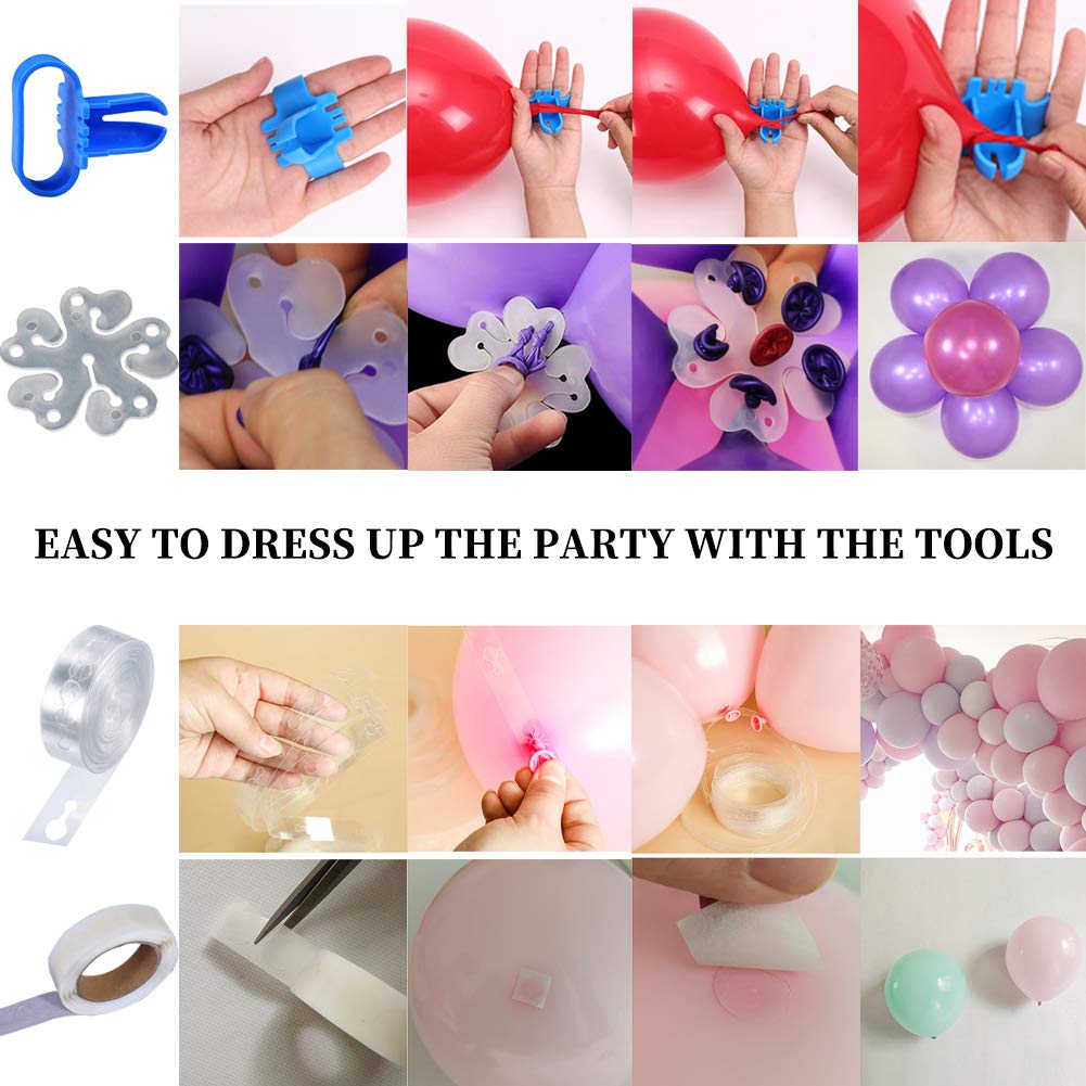 Growsun Balloon Pump Kit Electric Balloon Garland Arch Kit Air Blower Inflator for Party Decoration w/Ballons Tape Strip