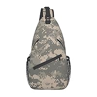 Army Digital Camouflage Sling Bag Crossbody Backpack Sling Backpack Shoulder Bag For Women Men Cycling Hiking Travel