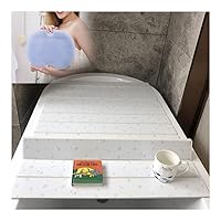 Multi-Function Bath Lid Bathtub Dust Board Storage Stand PVC Thicker Can Place Toiletries 110x70x0.6cm (Color : Water Drop Pattern)