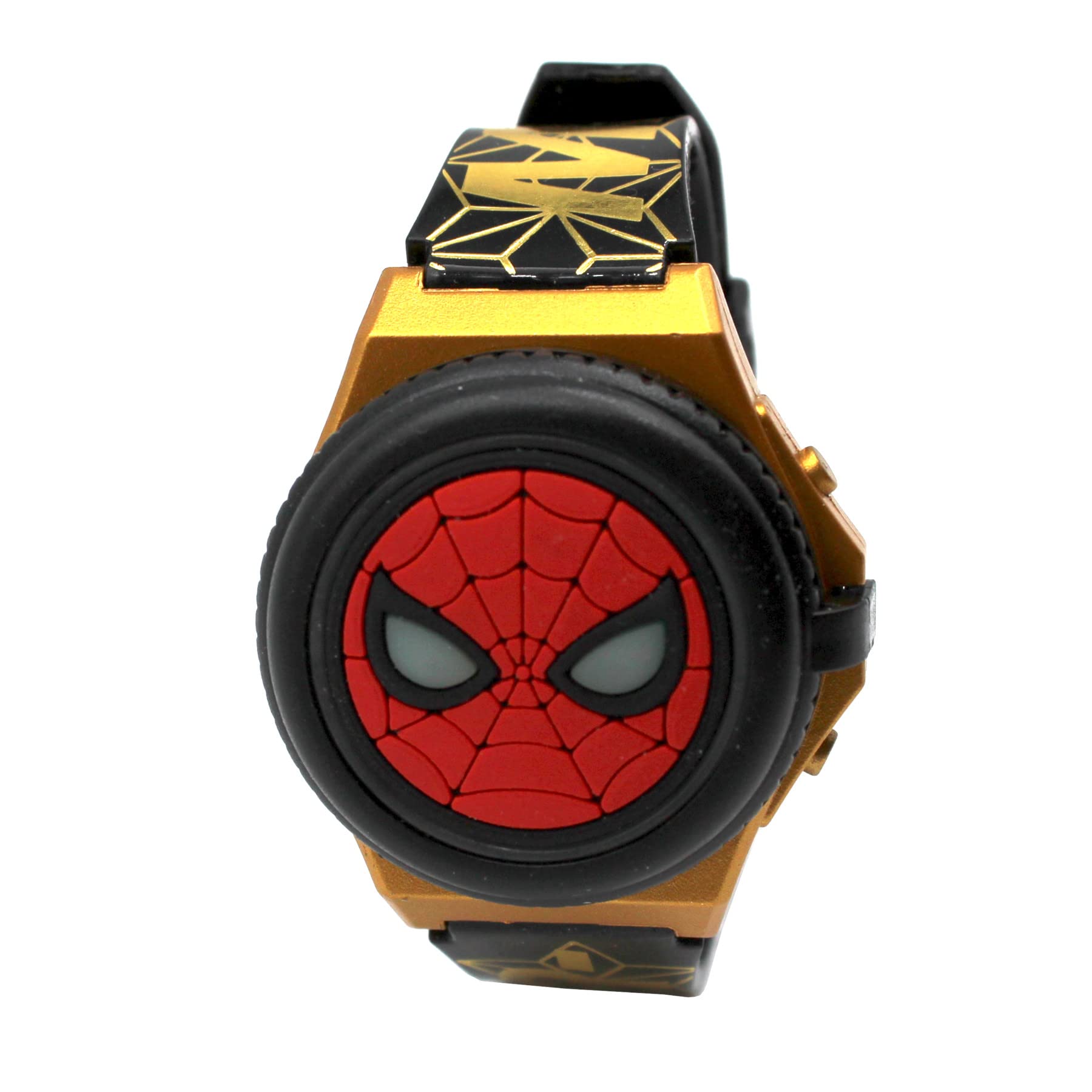 Marvel Boy's Spiderman Light Up Digital Watch with Flip Open Face