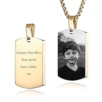 Personalized Cremation Urn Necklace for Ashes Custom Photo/Text/Date Cremation Jewelry Personalized Gifts for Men Women Dog Memorial Gifts Stainless Steel Pendant