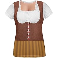 Old Glory Halloween Beer Wench Peasant Oktoberfest Costume All Over Womens T-Shirt - Large White