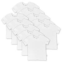 HonestBaby Multipack Short Sleeve T-Shirt Tee 100% Organic Cotton Infant Baby, Toddler, Little Kids Boys, Girls, Unisex