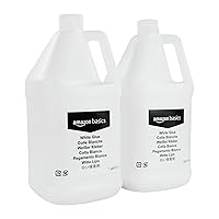 Amazon Basics All Purpose Washable School Liquid Glue, Great for Making Slime, 1 gallon Bottle, 2-Pack, White