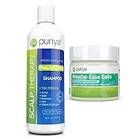 Puriya Sulfate Free Scalp Clarifying Shampoo and Breathe Ease Balm Bundle Set, Chest Rub Cream for Congestion Relief, Hydrating Treatment of Dry Scalp