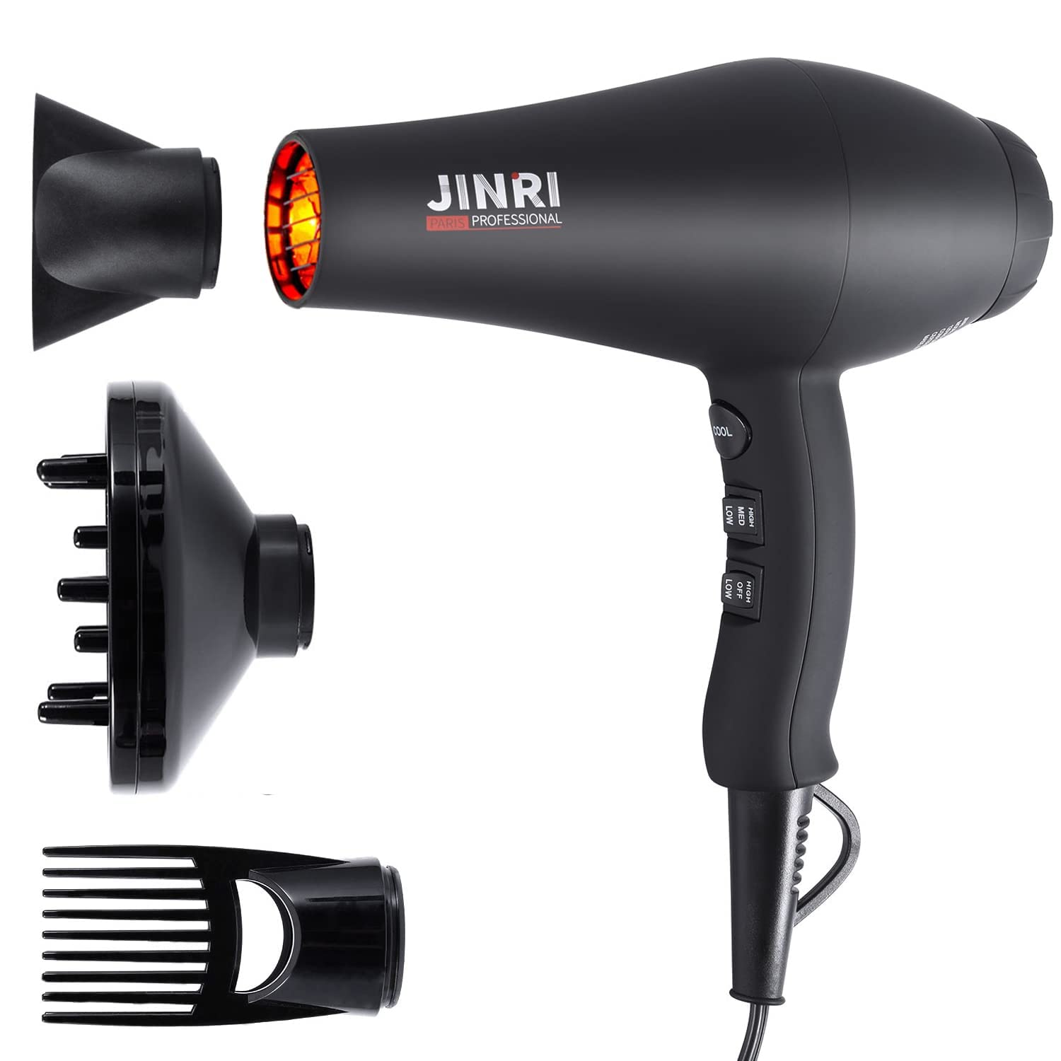 ???????????????????????????????? ???????????????? ????????????????????, Professional Salon Negative Ionic Blow Dryers for Fast Drying, Pro Ion Quiet Hairdryer with Diffuser & Concentrator & Comb