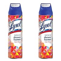 Lysol Foamer Aerosol Bathroom Cleaner, Mango & Hibiscus, 19 Ounce (Pack of 2)