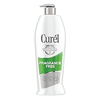 Curel Fragrance Free Comforting Body Lotion, Unscented Dry Skin Moisturizer for Sensitive Skin, with Advanced Ceramide Complex, Repairs Moisture Barrier, 20 oz