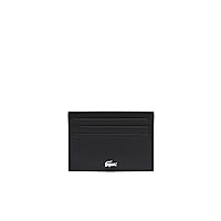 Lacoste NH1346FG Mens Leather Fitzgerald Credit Card Holder Wallet,Compact, Black, One Size