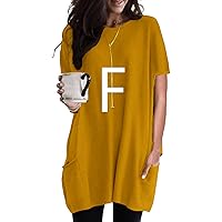 GRASWE Women's Summer Casual Solid Color Short Sleeve Shirts