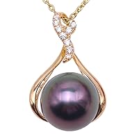 JYX Pearl 14K Gold Pendant AAA Quality Genuine 11.5mm Golden South Sea Cultured Pearl Pendant Necklace 18