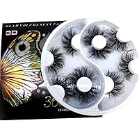 HBZGTLAD 2021 New 25mm 3D Faux Mink Hair Cross False Eyelashes 5 Pairs Long Eye Lashes Handmade Thick Makeup Beauty Extension Tools (WX-36)