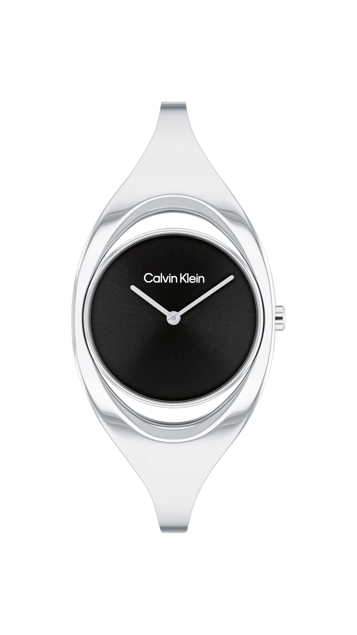 Calvin Klein Women's CK Elation Wristwatch, 2 Hand, Stainless Steel, Minimalistic Bangle Style, (Model:25200392)