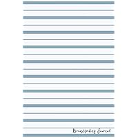 Breastfeeding Journal: Blue Striped Newborn Baby Feeding and Diaper Tracker with Dot Grid Journaling Pages