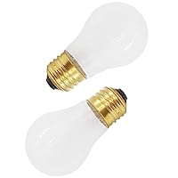 AMI PARTS 8009 Bulb 40w 130v E26 Replacement Light Specially Designed to Withstand Extreme Temperatures Often Used to Light The Inside of Refrigerators and Ranges (2pcs)