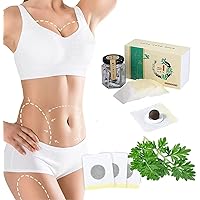 60Pcs Moxibustion Belly Button Stickers, Natural Wormwood Essence Pills and Belly Sticker，Wormwood Belly Button Stickers for Belly Button Care