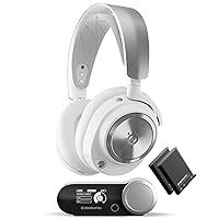 SteelSeries Arctis Nova Pro Wireless Multi-System Gaming Headset - Neodymium Magnetic Drivers - Active Noise Cancellation - Infinity Power System - Gen 2 Mic - PC, PS5, PS4, Switch, Mobile - White