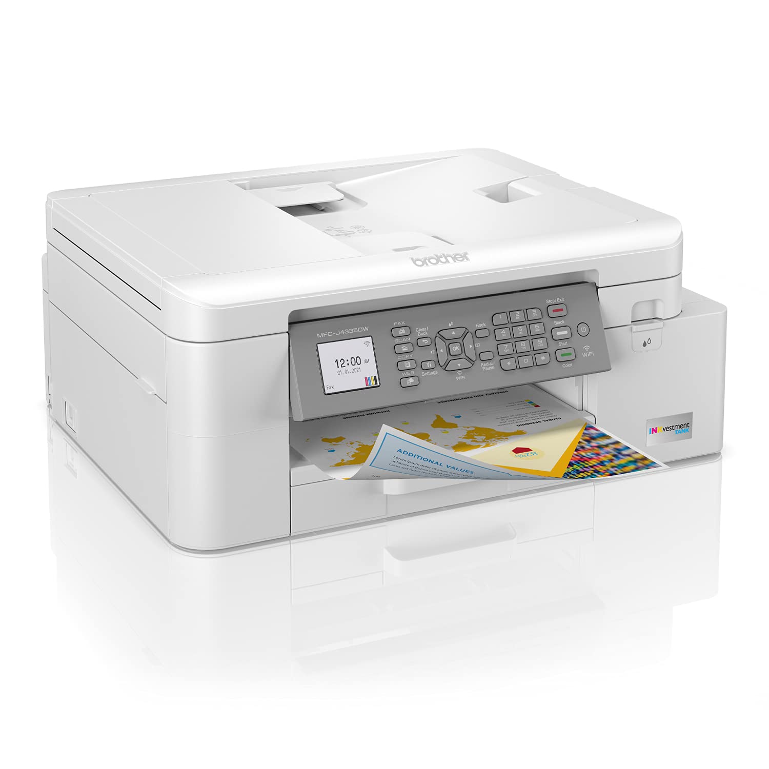 Brother MFC-J4335DW INKvestment-Tank All-in-One Color Printer with Duplex and Wireless Printing Plus Up to 1-Year of Ink in-Box