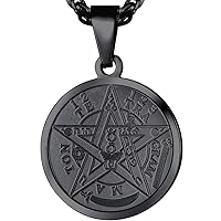 PROSTEEL Tetragrammaton Pentacle necklace, Customize Available, Pentagram protection, Amulet wiccan, magical,the ancient power name of God