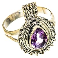 Ana Silver Co Faceted Amethyst Ring Size 9.5 (925 Sterling Silver) - Handmade Jewelry, Bohemian, Vintage RING121987