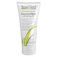 YeastGard Daily Feminine Wash - Homeopathic Formula with Tea Tree Oil - For Ph Balance, Intimate Odor Block, Vaginal Health - Gentle Formula Body Care - 6 Fl Oz